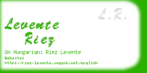 levente riez business card